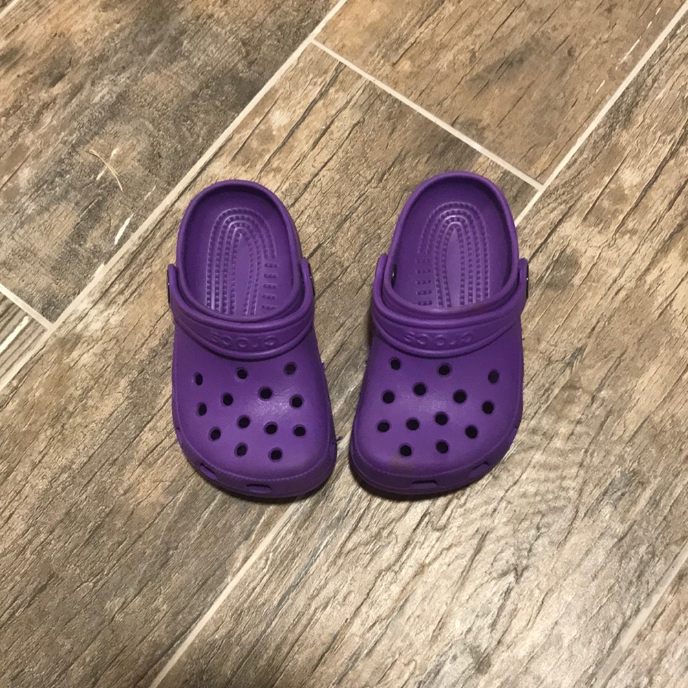 Girls Toddler Baby Purple Crocs